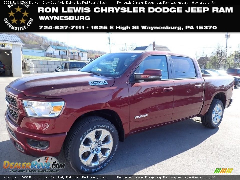 2023 Ram 1500 Big Horn Crew Cab 4x4 Delmonico Red Pearl / Black Photo #1