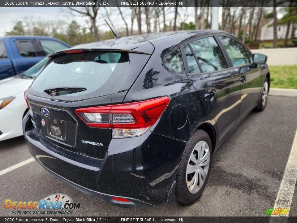 2020 Subaru Impreza 5-Door Crystal Black Silica / Black Photo #4