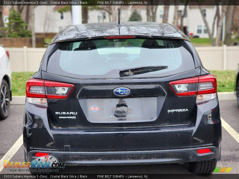 2020 Subaru Impreza 5-Door Crystal Black Silica / Black Photo #6