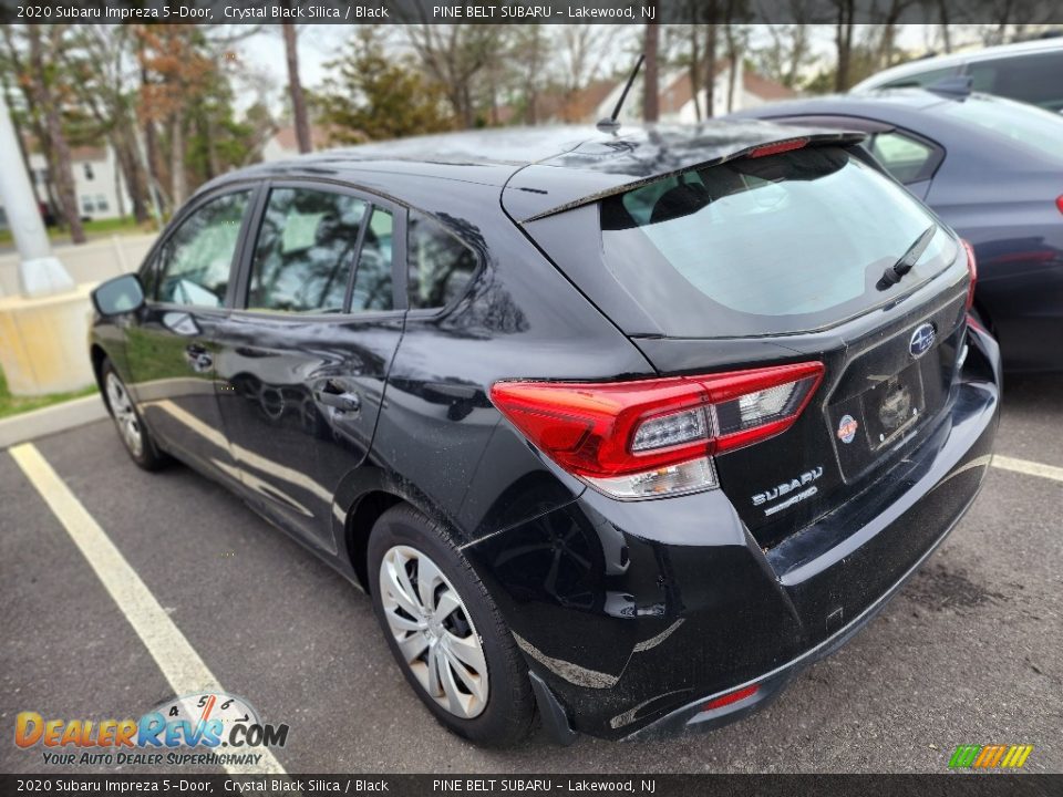 2020 Subaru Impreza 5-Door Crystal Black Silica / Black Photo #7