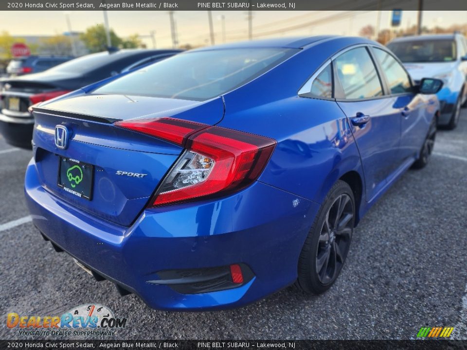 2020 Honda Civic Sport Sedan Aegean Blue Metallic / Black Photo #3