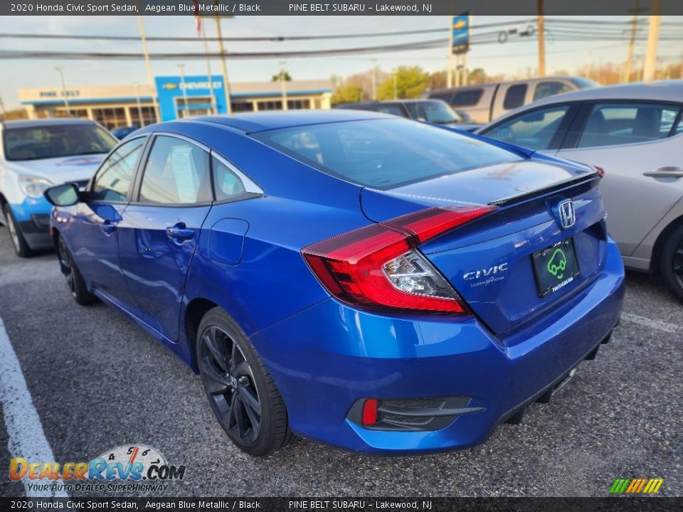 2020 Honda Civic Sport Sedan Aegean Blue Metallic / Black Photo #6