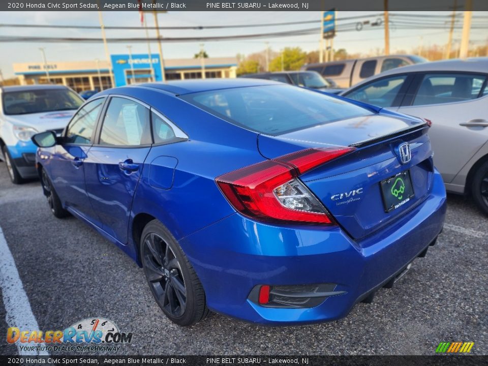 2020 Honda Civic Sport Sedan Aegean Blue Metallic / Black Photo #6