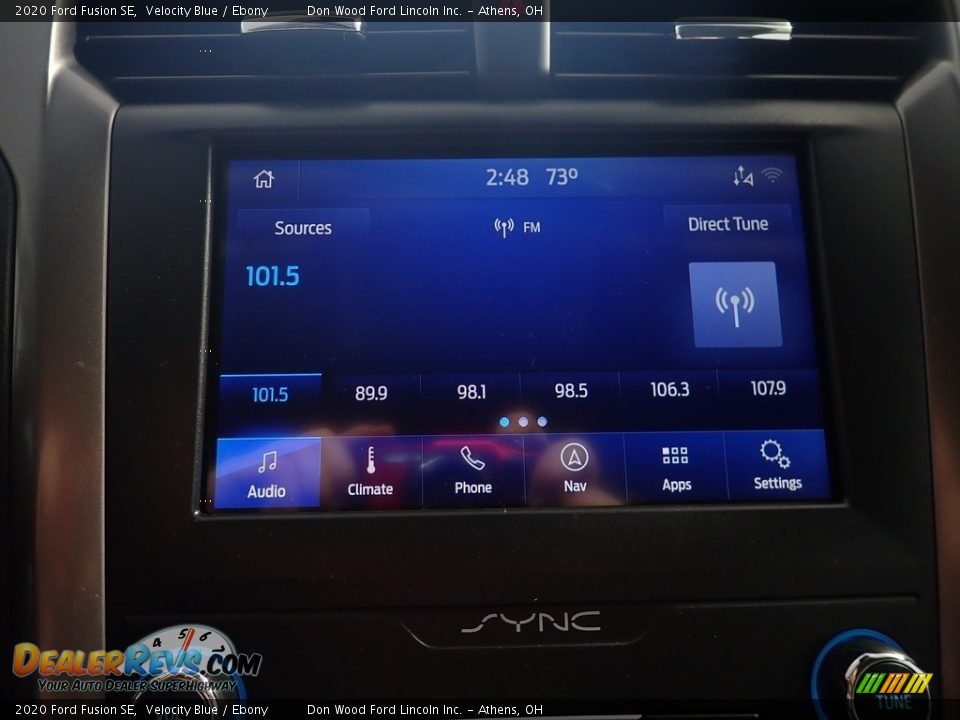 2020 Ford Fusion SE Velocity Blue / Ebony Photo #26