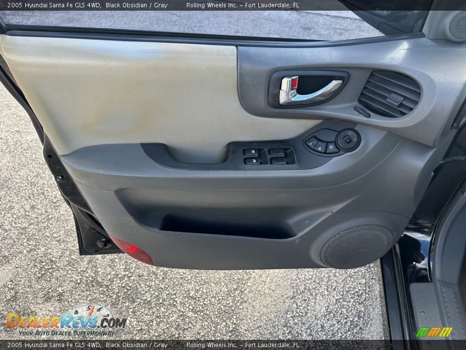 2005 Hyundai Santa Fe GLS 4WD Black Obsidian / Gray Photo #6