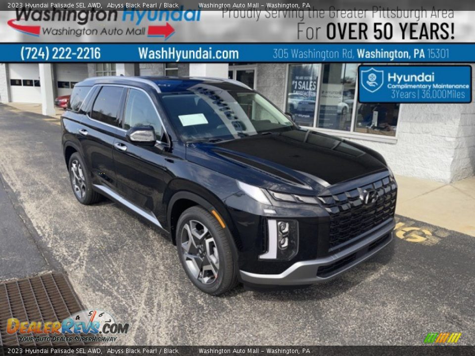 2023 Hyundai Palisade SEL AWD Abyss Black Pearl / Black Photo #1