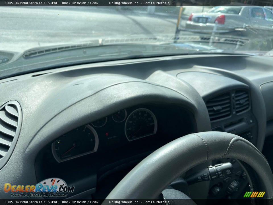 2005 Hyundai Santa Fe GLS 4WD Black Obsidian / Gray Photo #8