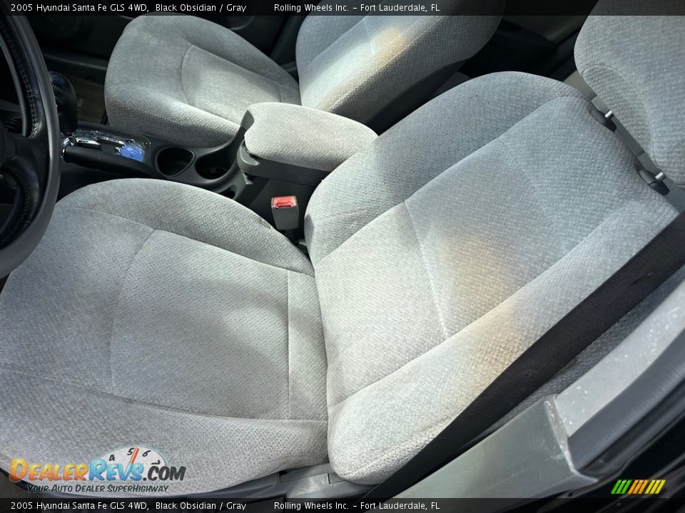 2005 Hyundai Santa Fe GLS 4WD Black Obsidian / Gray Photo #9