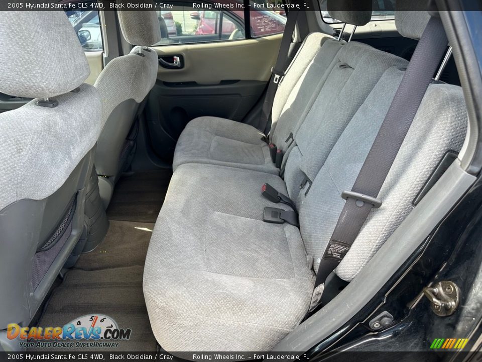 2005 Hyundai Santa Fe GLS 4WD Black Obsidian / Gray Photo #11