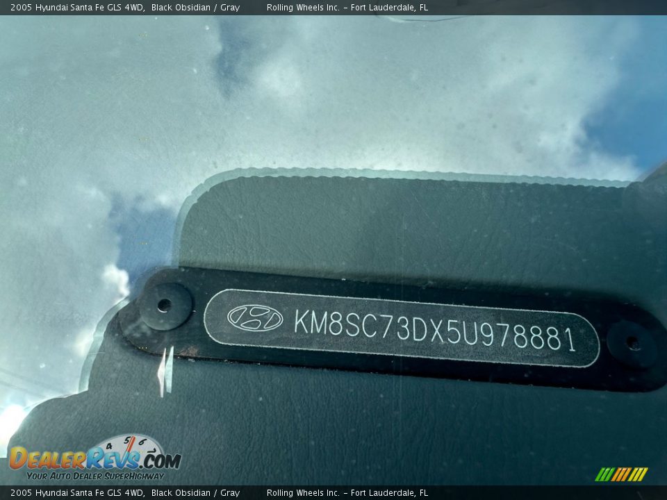 2005 Hyundai Santa Fe GLS 4WD Black Obsidian / Gray Photo #12