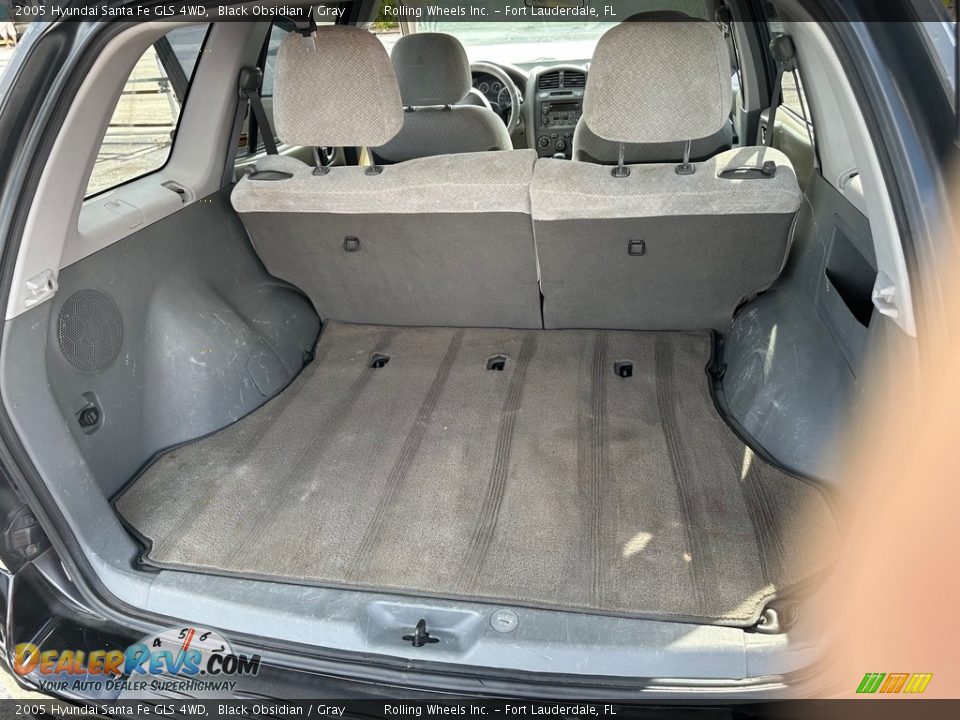 2005 Hyundai Santa Fe GLS 4WD Black Obsidian / Gray Photo #14