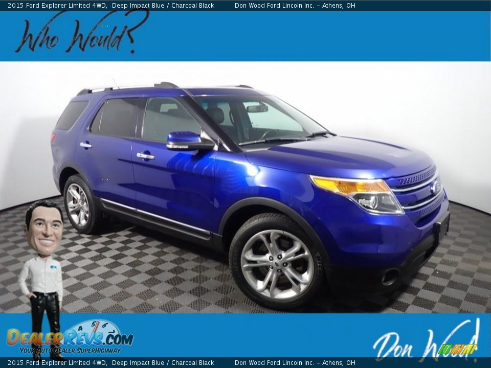 2015 Ford Explorer Limited 4WD Deep Impact Blue / Charcoal Black Photo #1