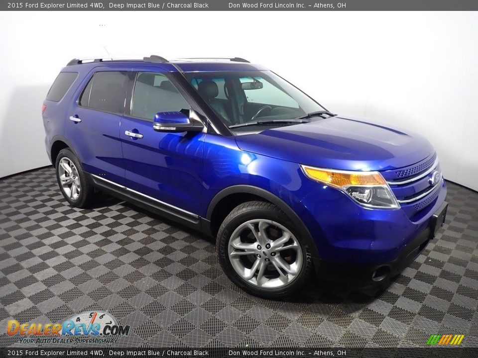 2015 Ford Explorer Limited 4WD Deep Impact Blue / Charcoal Black Photo #4