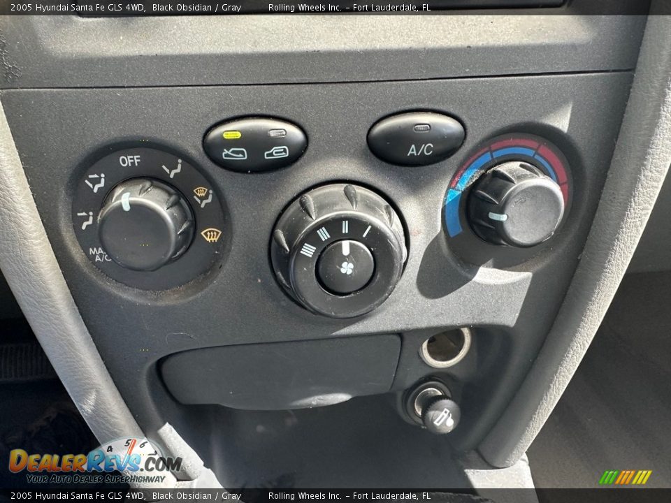 2005 Hyundai Santa Fe GLS 4WD Black Obsidian / Gray Photo #19