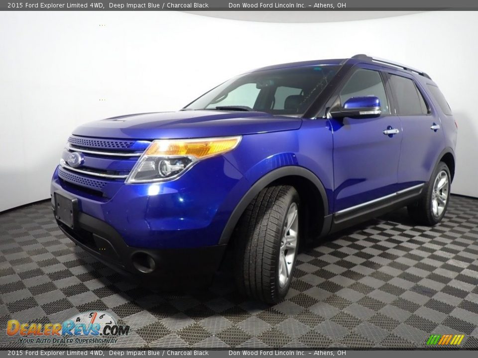 2015 Ford Explorer Limited 4WD Deep Impact Blue / Charcoal Black Photo #9