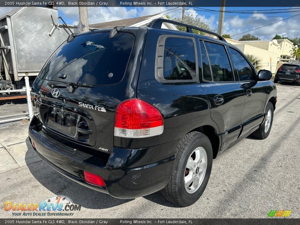 2005 Hyundai Santa Fe GLS 4WD Black Obsidian / Gray Photo #22