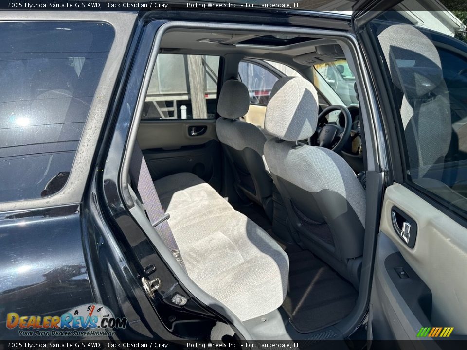 2005 Hyundai Santa Fe GLS 4WD Black Obsidian / Gray Photo #24