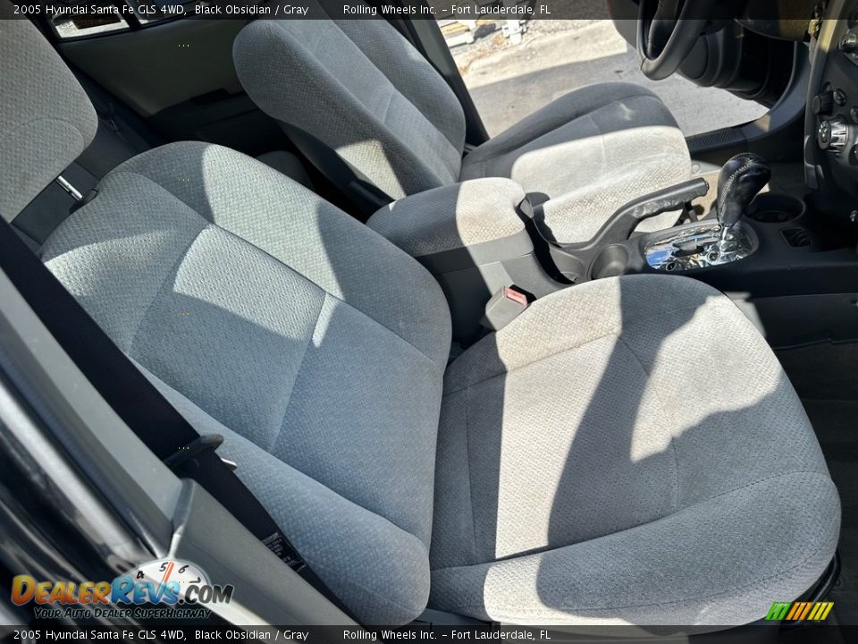 2005 Hyundai Santa Fe GLS 4WD Black Obsidian / Gray Photo #32