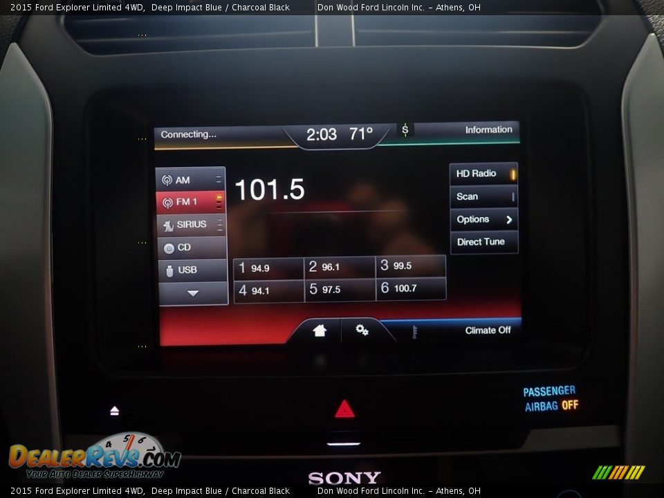 2015 Ford Explorer Limited 4WD Deep Impact Blue / Charcoal Black Photo #26