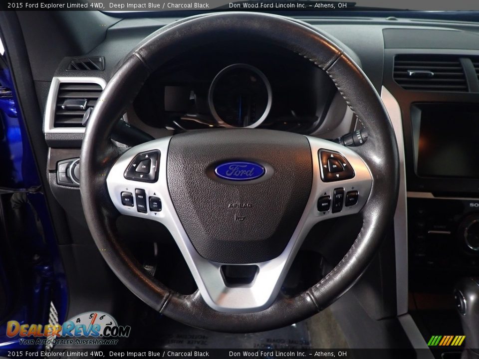 2015 Ford Explorer Limited 4WD Deep Impact Blue / Charcoal Black Photo #27