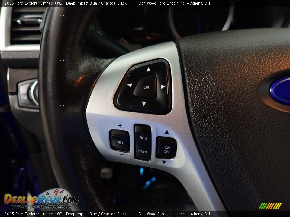 2015 Ford Explorer Limited 4WD Deep Impact Blue / Charcoal Black Photo #29