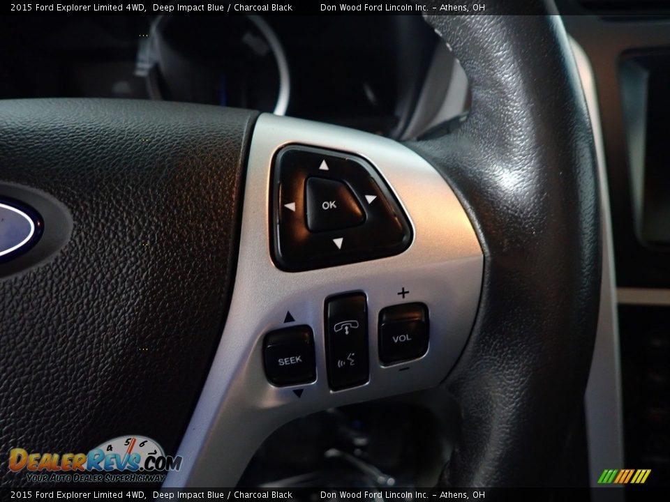 2015 Ford Explorer Limited 4WD Deep Impact Blue / Charcoal Black Photo #30