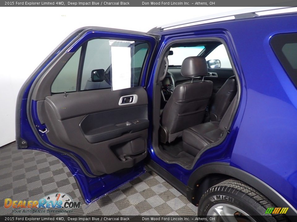 2015 Ford Explorer Limited 4WD Deep Impact Blue / Charcoal Black Photo #34