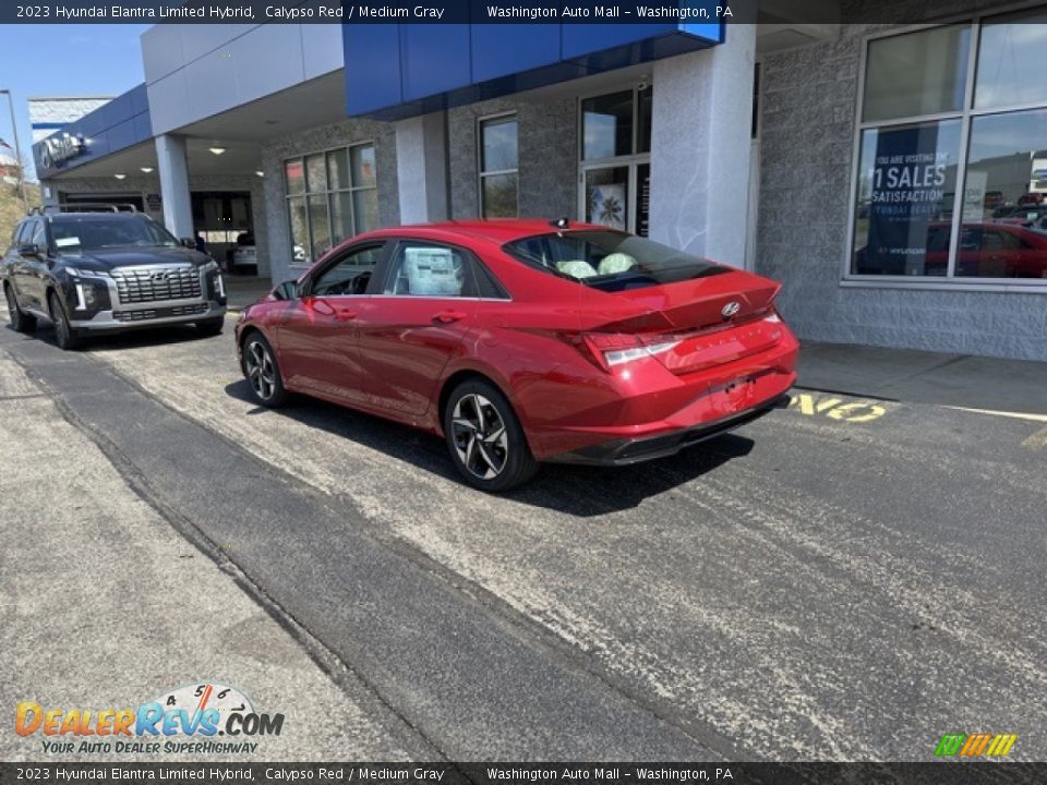 2023 Hyundai Elantra Limited Hybrid Calypso Red / Medium Gray Photo #2