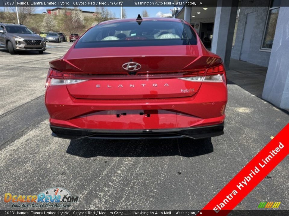 2023 Hyundai Elantra Limited Hybrid Calypso Red / Medium Gray Photo #3