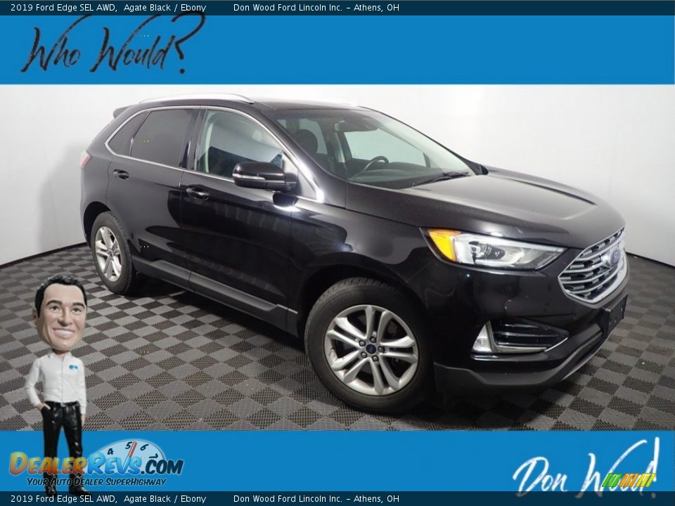 2019 Ford Edge SEL AWD Agate Black / Ebony Photo #1