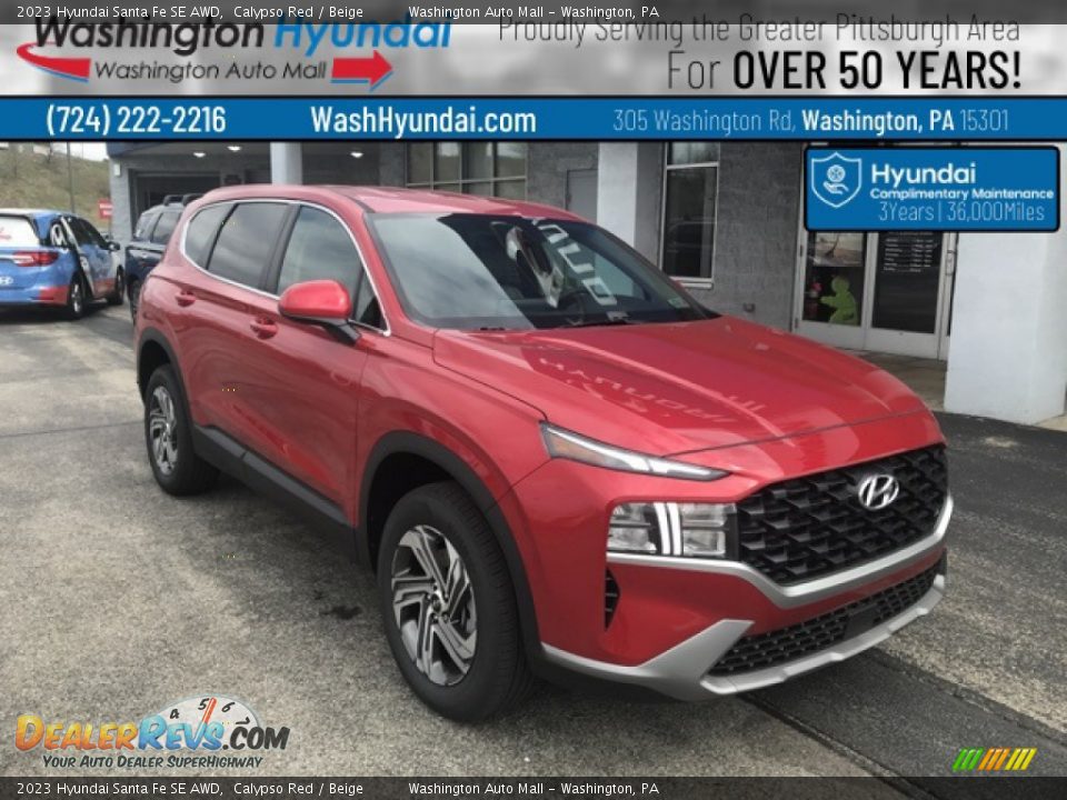 2023 Hyundai Santa Fe SE AWD Calypso Red / Beige Photo #1