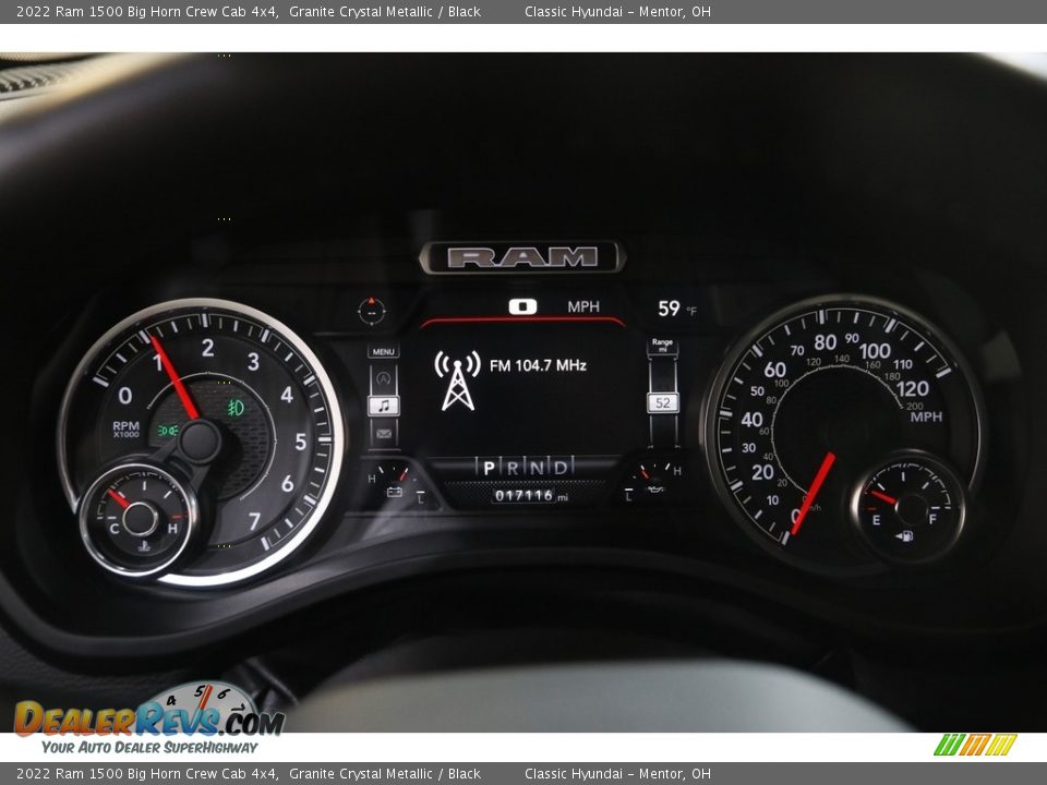 2022 Ram 1500 Big Horn Crew Cab 4x4 Granite Crystal Metallic / Black Photo #8