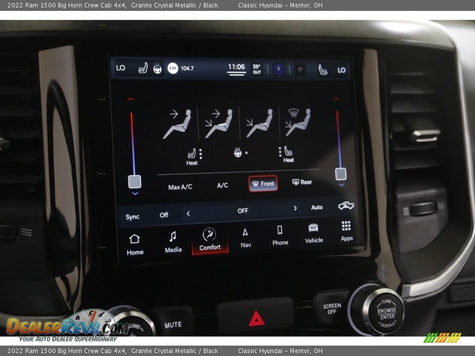 2022 Ram 1500 Big Horn Crew Cab 4x4 Granite Crystal Metallic / Black Photo #11