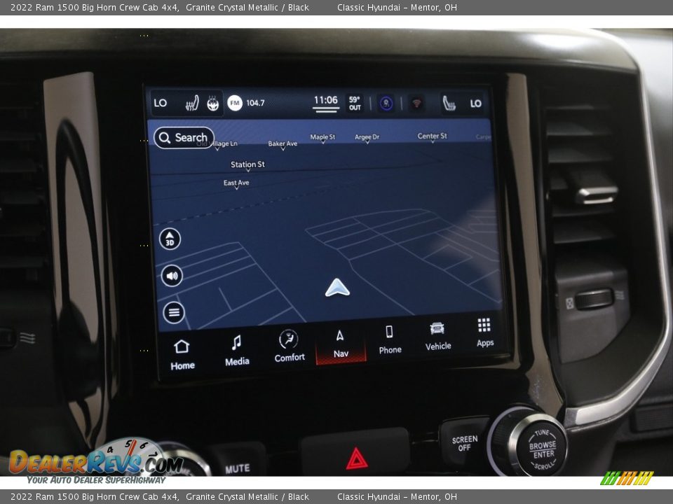 2022 Ram 1500 Big Horn Crew Cab 4x4 Granite Crystal Metallic / Black Photo #12