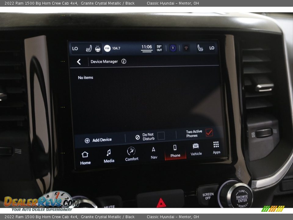 2022 Ram 1500 Big Horn Crew Cab 4x4 Granite Crystal Metallic / Black Photo #13