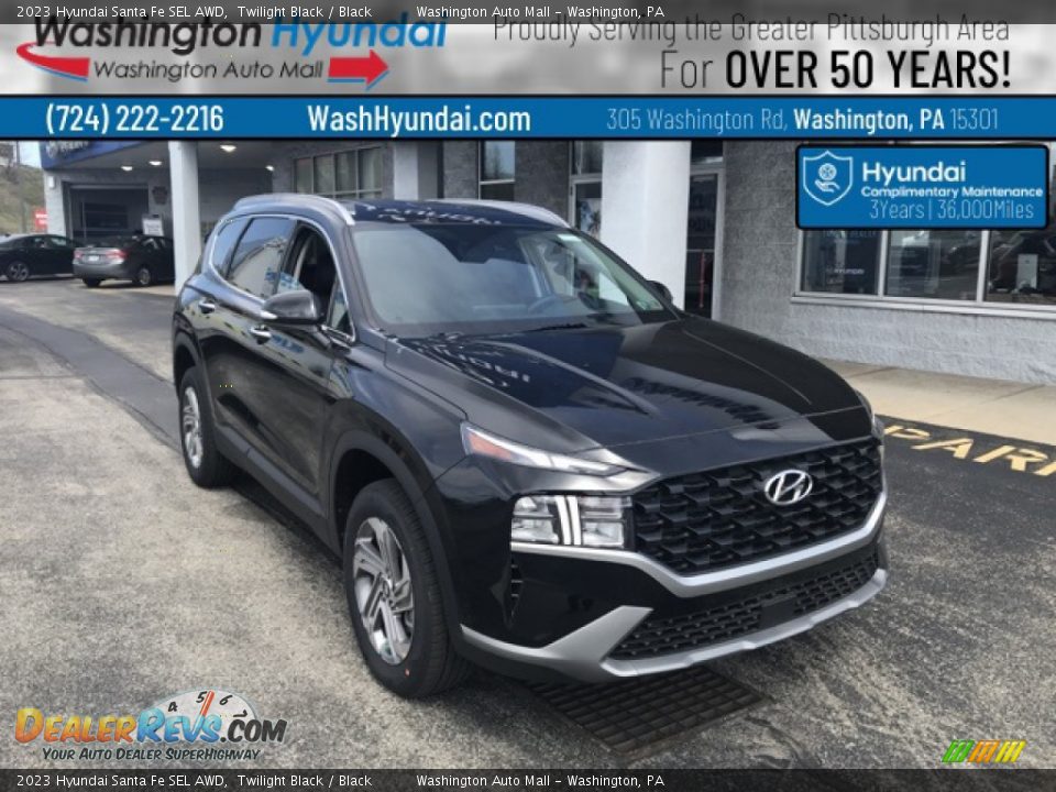 2023 Hyundai Santa Fe SEL AWD Twilight Black / Black Photo #1
