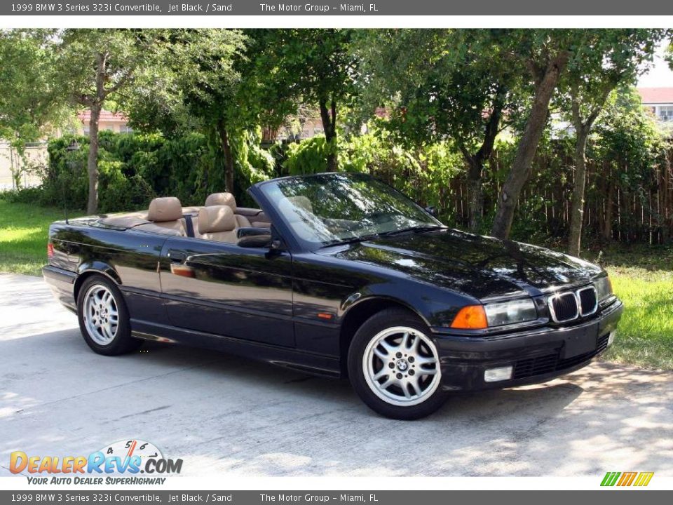 1999 BMW 3 Series 323i Convertible Jet Black / Sand Photo #32