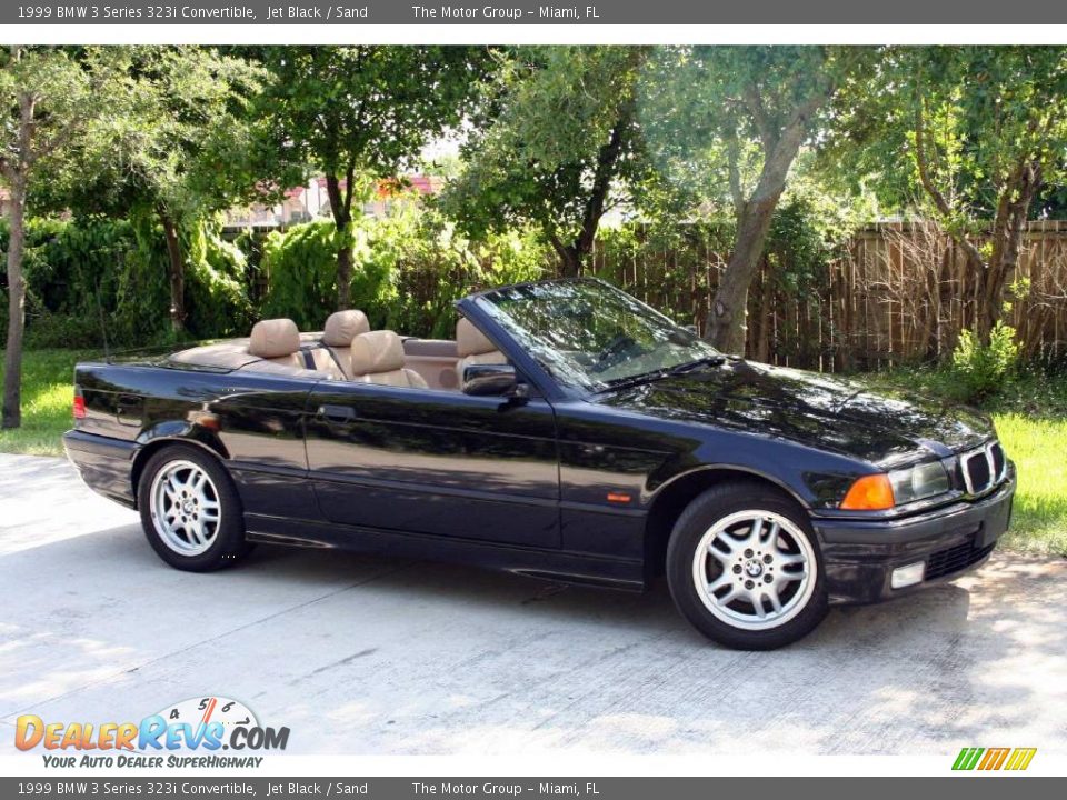1999 BMW 3 Series 323i Convertible Jet Black / Sand Photo #33