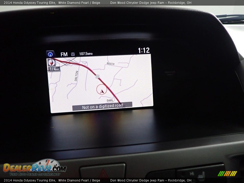 2014 Honda Odyssey Touring Elite White Diamond Pearl / Beige Photo #2