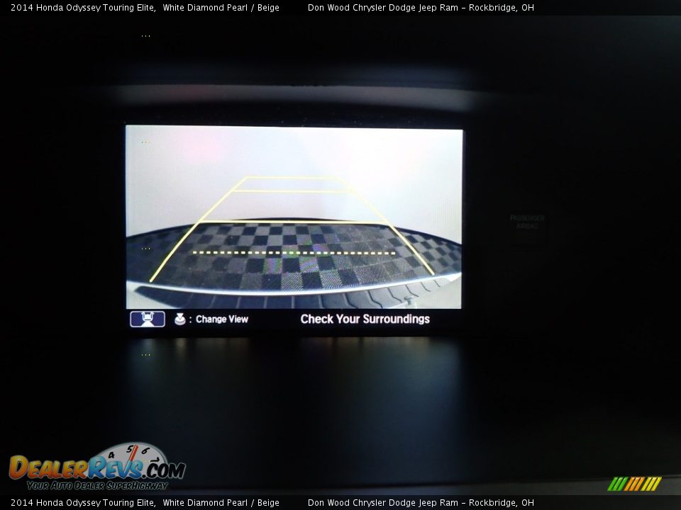 2014 Honda Odyssey Touring Elite White Diamond Pearl / Beige Photo #4