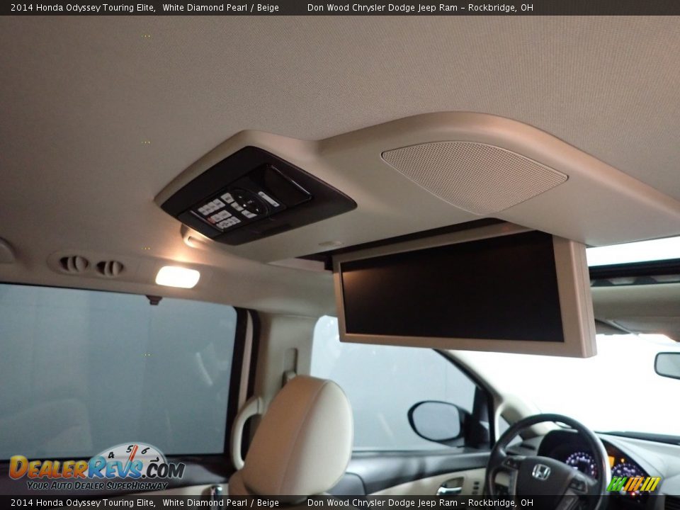2014 Honda Odyssey Touring Elite White Diamond Pearl / Beige Photo #6