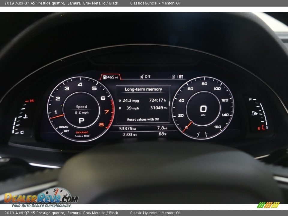 2019 Audi Q7 45 Prestige quattro Gauges Photo #8
