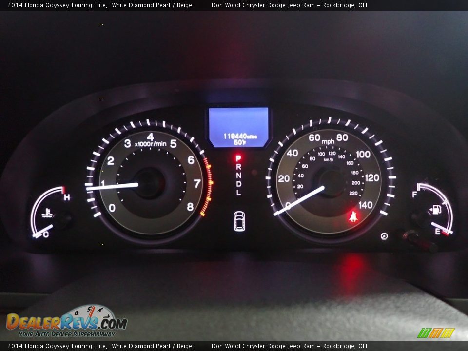 2014 Honda Odyssey Touring Elite White Diamond Pearl / Beige Photo #21