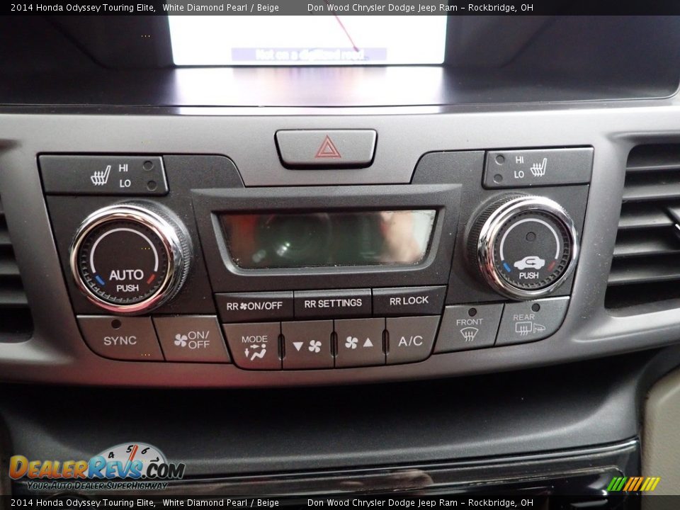 2014 Honda Odyssey Touring Elite White Diamond Pearl / Beige Photo #22