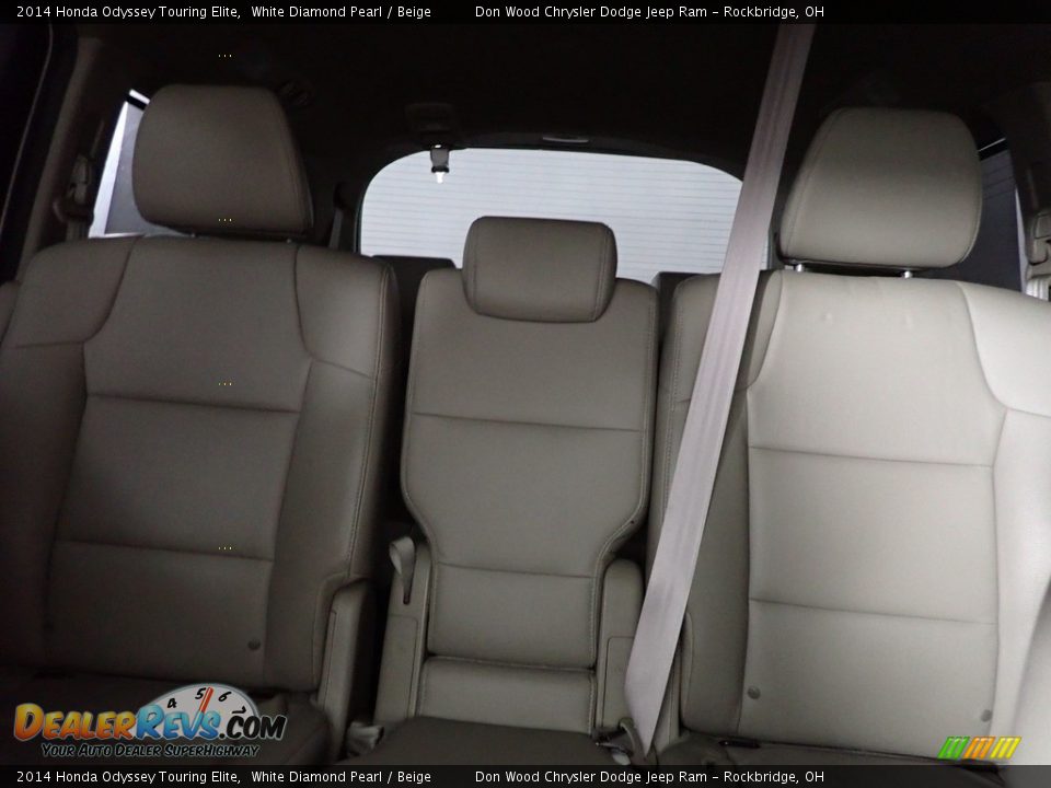 2014 Honda Odyssey Touring Elite White Diamond Pearl / Beige Photo #26