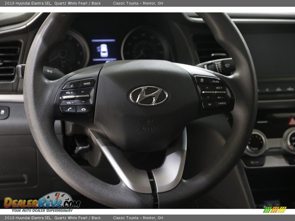 2019 Hyundai Elantra SEL Quartz White Pearl / Black Photo #7