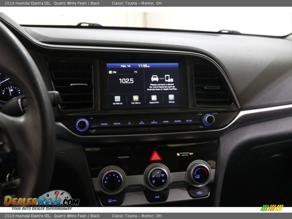 2019 Hyundai Elantra SEL Quartz White Pearl / Black Photo #9