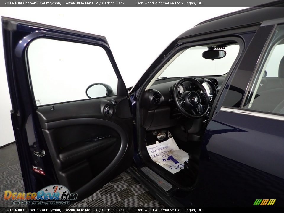 2014 Mini Cooper S Countryman Cosmic Blue Metallic / Carbon Black Photo #9