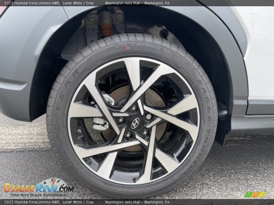 2023 Hyundai Kona Limited AWD Lunar White / Gray Photo #3