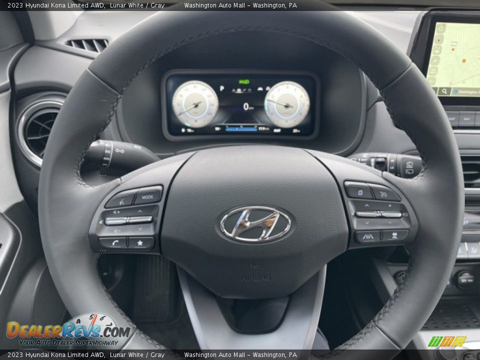 2023 Hyundai Kona Limited AWD Lunar White / Gray Photo #6